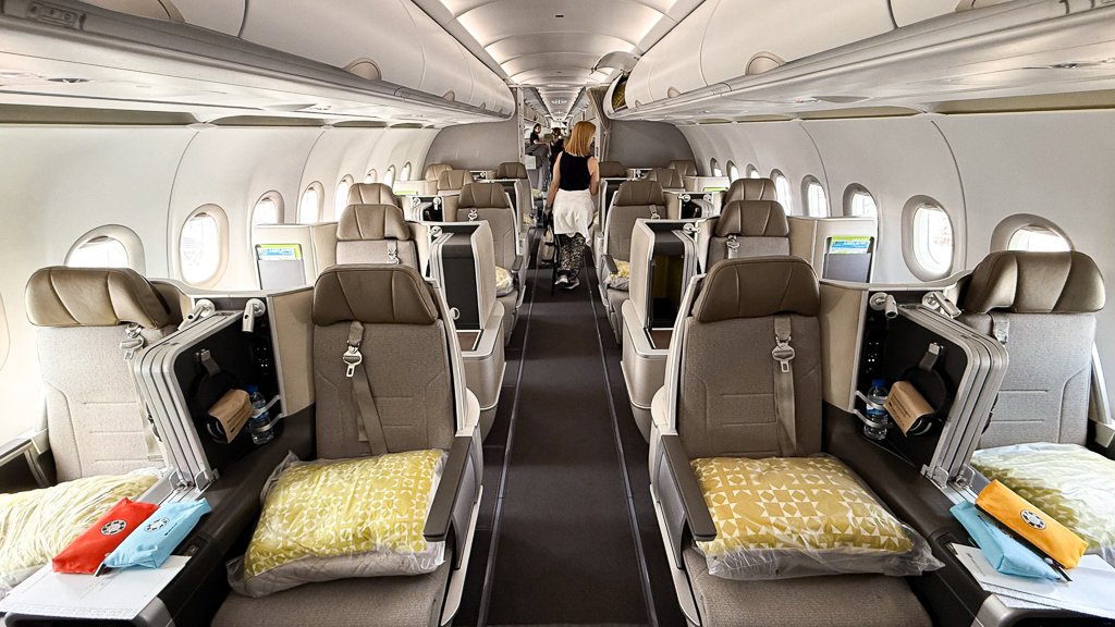 Cabine Business de l'Airbus A321neo LR de TAP Air Portugal