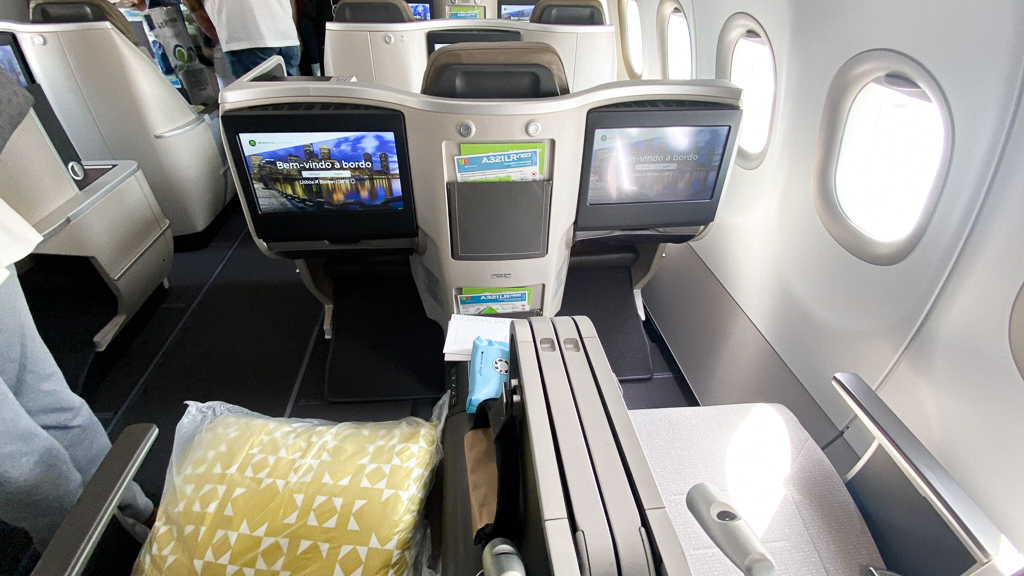 Sièges en configuration 2-2 de la classe Affaires TAP Air Portugal