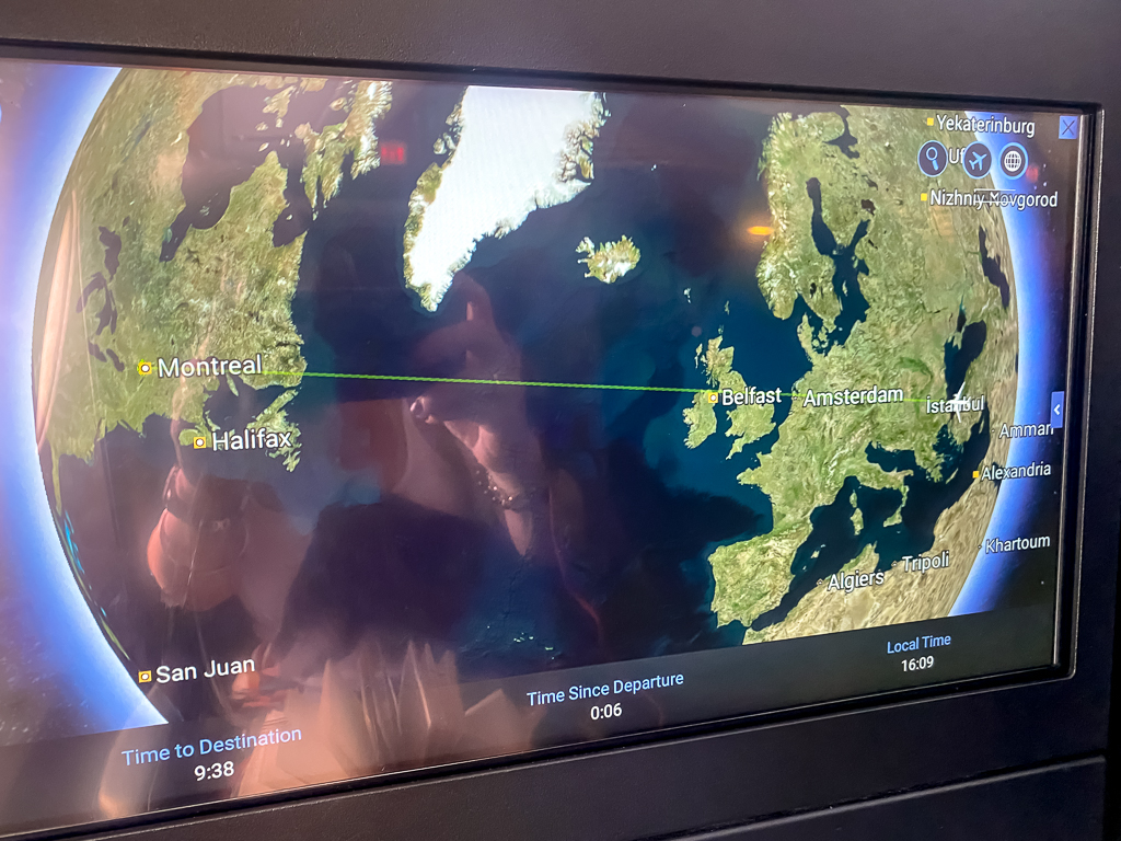 Caméras extérieures diffusées sur l'écran de la classe affaires Turkish Airlines sur A350
