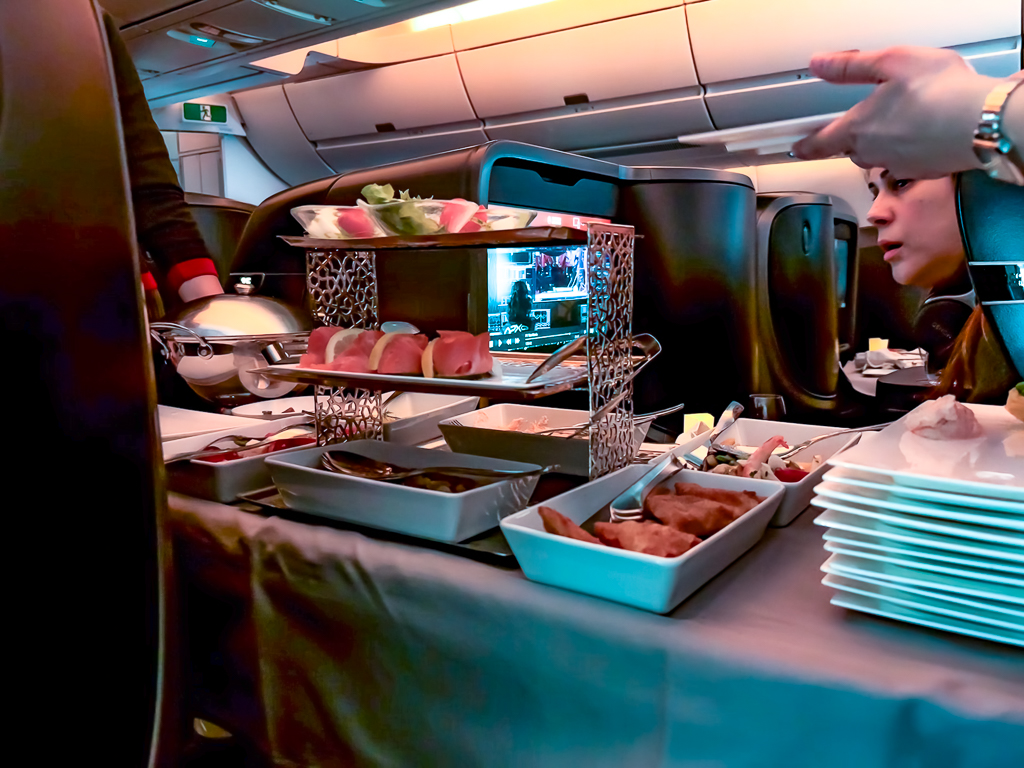 Plat servi par le chef Do&Co en classe affaires Turkish Airlines sur Airbus A350