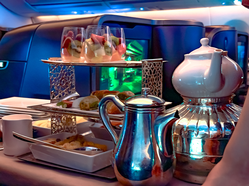 Café turc servi à bord de l'Airbus A350 de Turkish Airlines en classe affaires