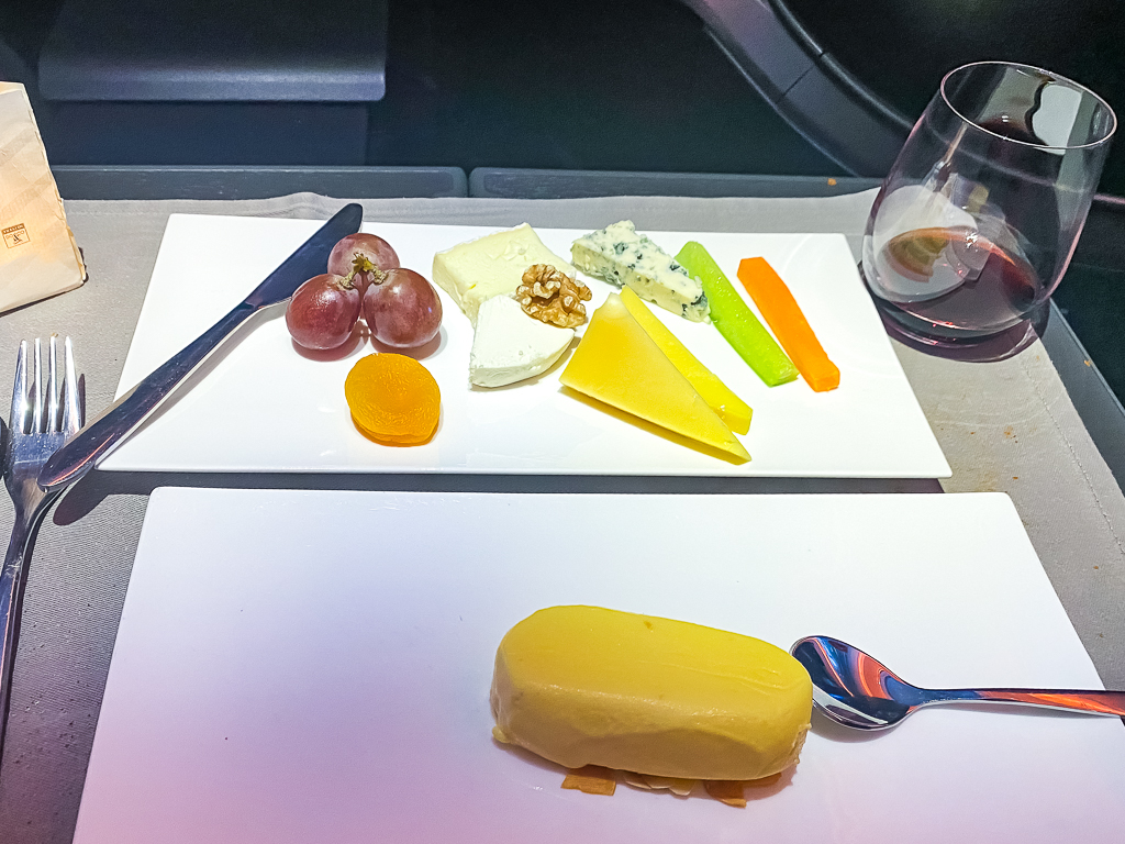 Repas gastronomique Do&Co en classe affaires Turkish Airlines sur Airbus A350