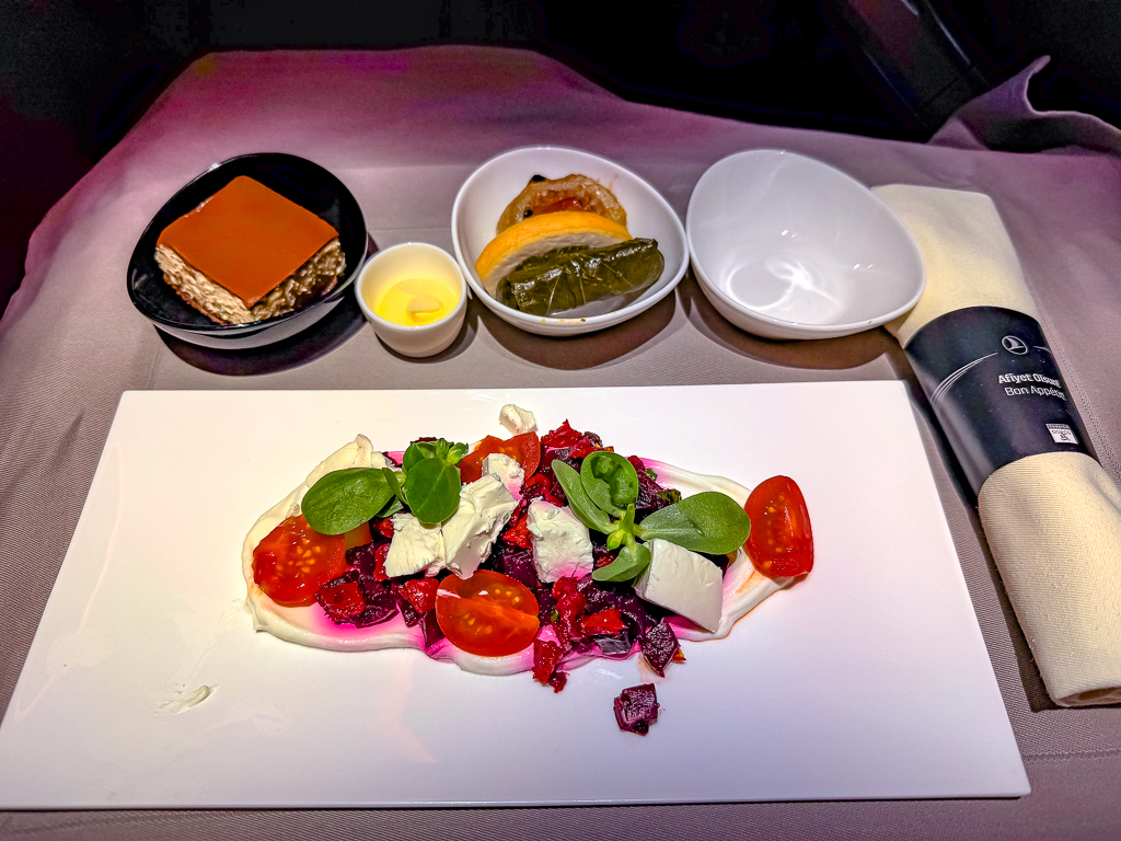 Service Do&Co en classe affaires Turkish Airlines entre Istanbul et Montréal