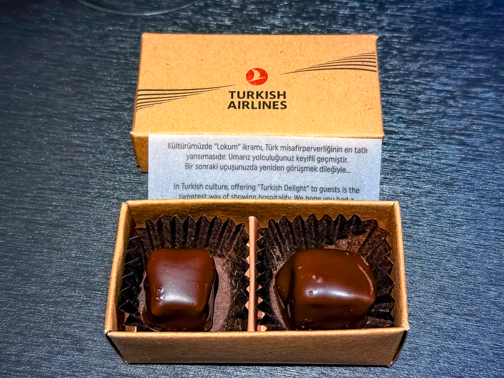 Spécialités turques servies en classe affaires Turkish Airlines sur le vol Istanbul Montréal
