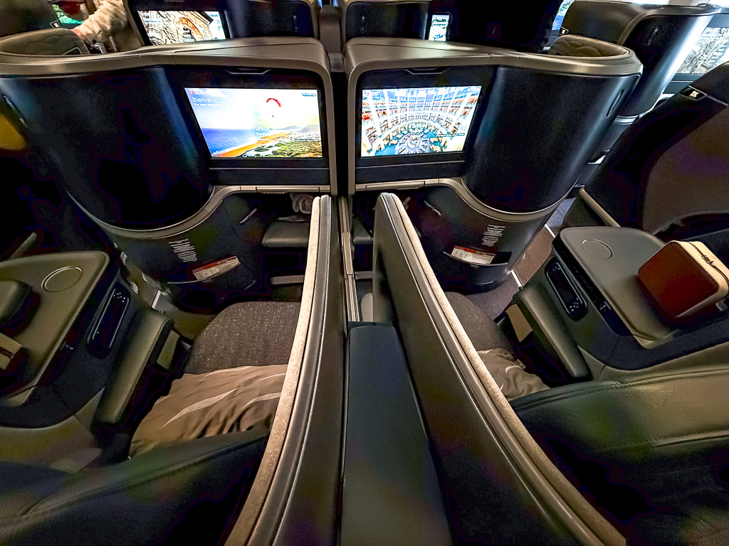Système de divertissement à bord de la classe affaires Turkish Airlines sur Airbus A350