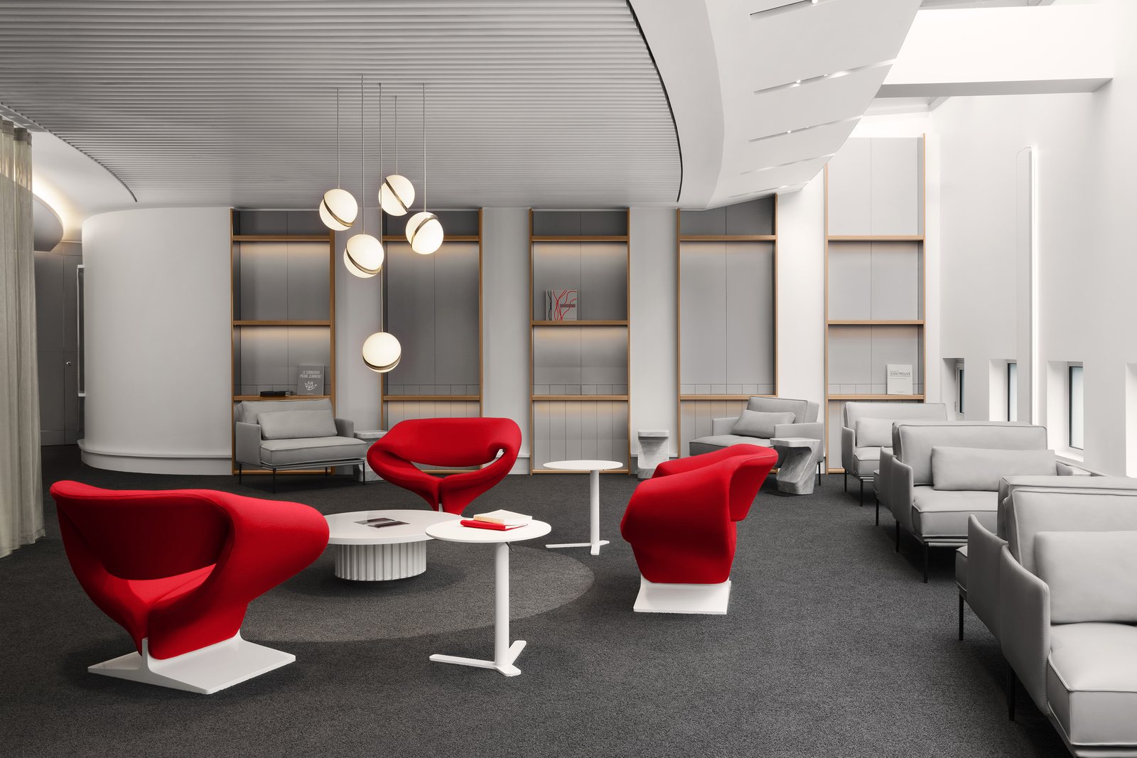 Salon d'enregistrement du vestibule La Première d'Air France à Paris-Charles de Gaulle